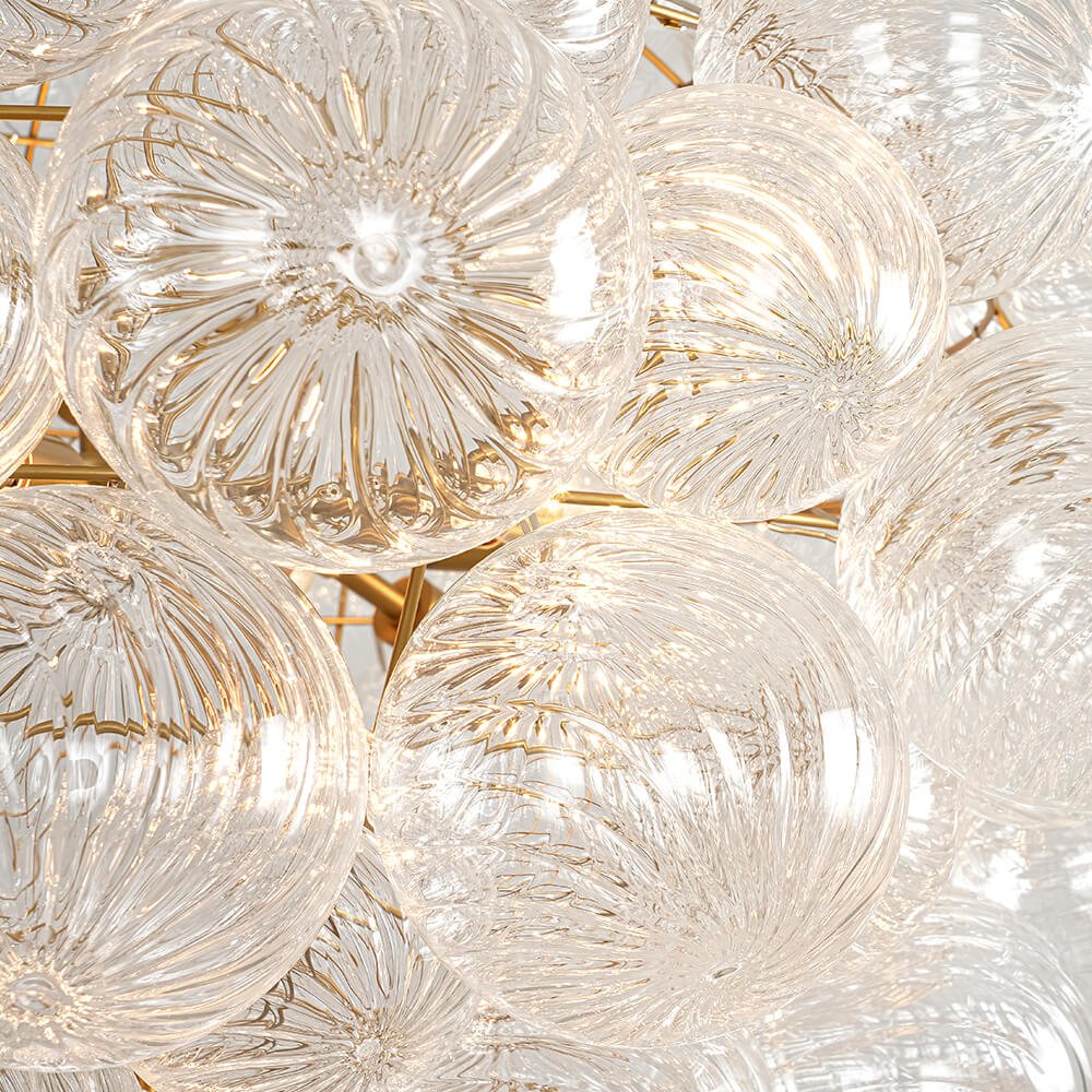 Modern 12 - Light Cluster Glass Bubble Chandelier - LightfixturesUAE