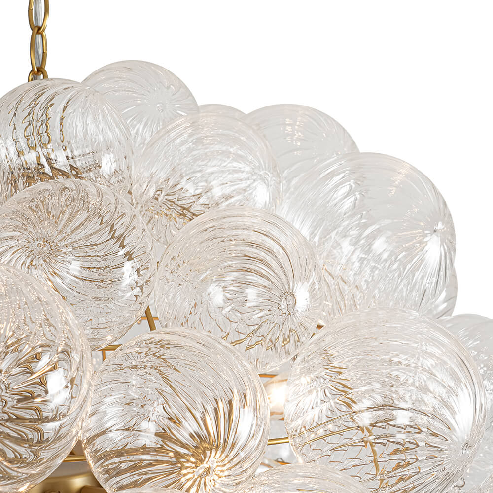 Modern 12 - Light Cluster Glass Bubble Chandelier - LightfixturesUAE