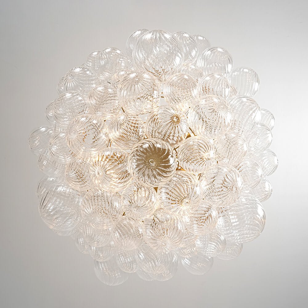 Modern 12 - Light Cluster Glass Bubble Chandelier - LightfixturesUAE
