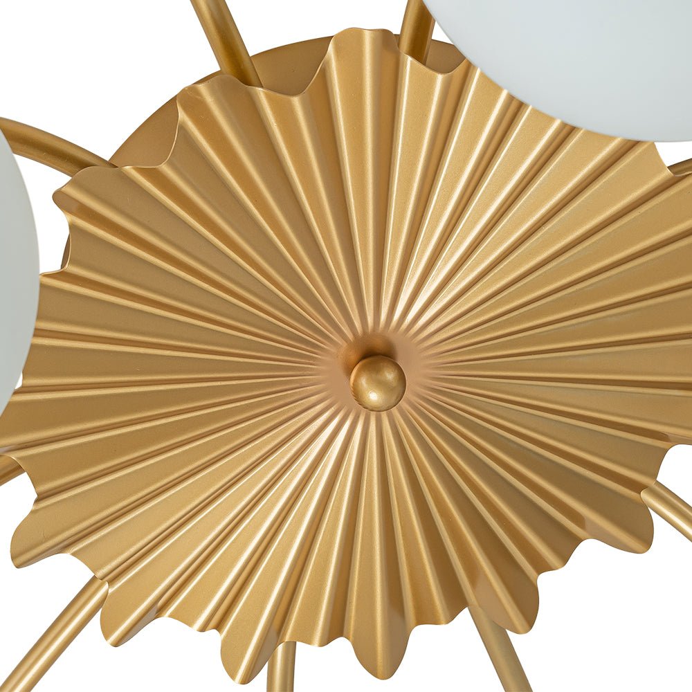 Modern 12 - Light Opal Glass Globe Chandelier - LightfixturesUAE