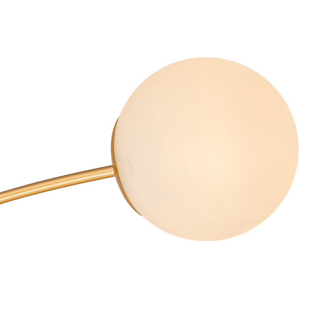 Modern 12 - Light Opal Glass Globe Chandelier - LightfixturesUAE