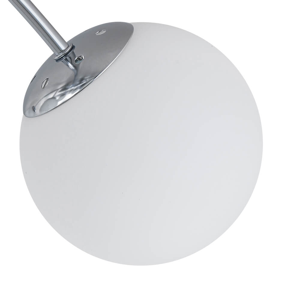 Modern 12 - Light Opal Glass Globe Chandelier - LightfixturesUAE