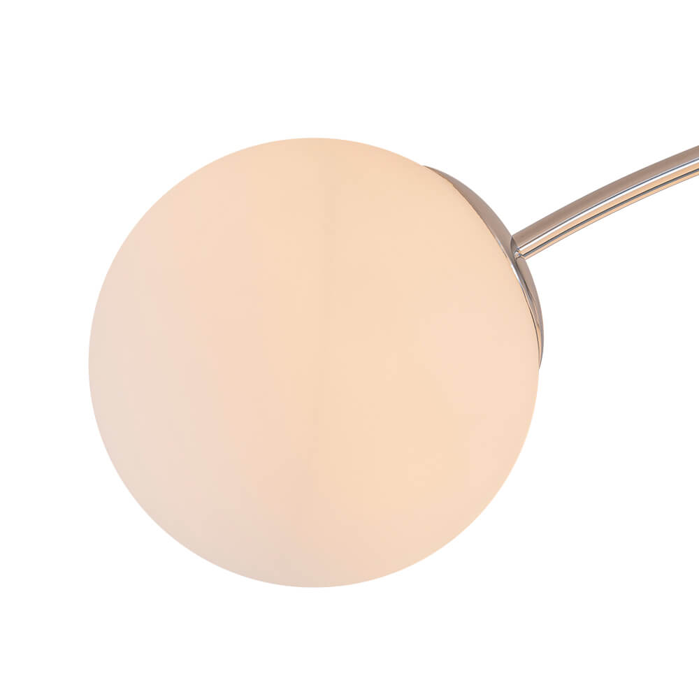 Modern 12 - Light Opal Glass Globe Chandelier - LightfixturesUAE