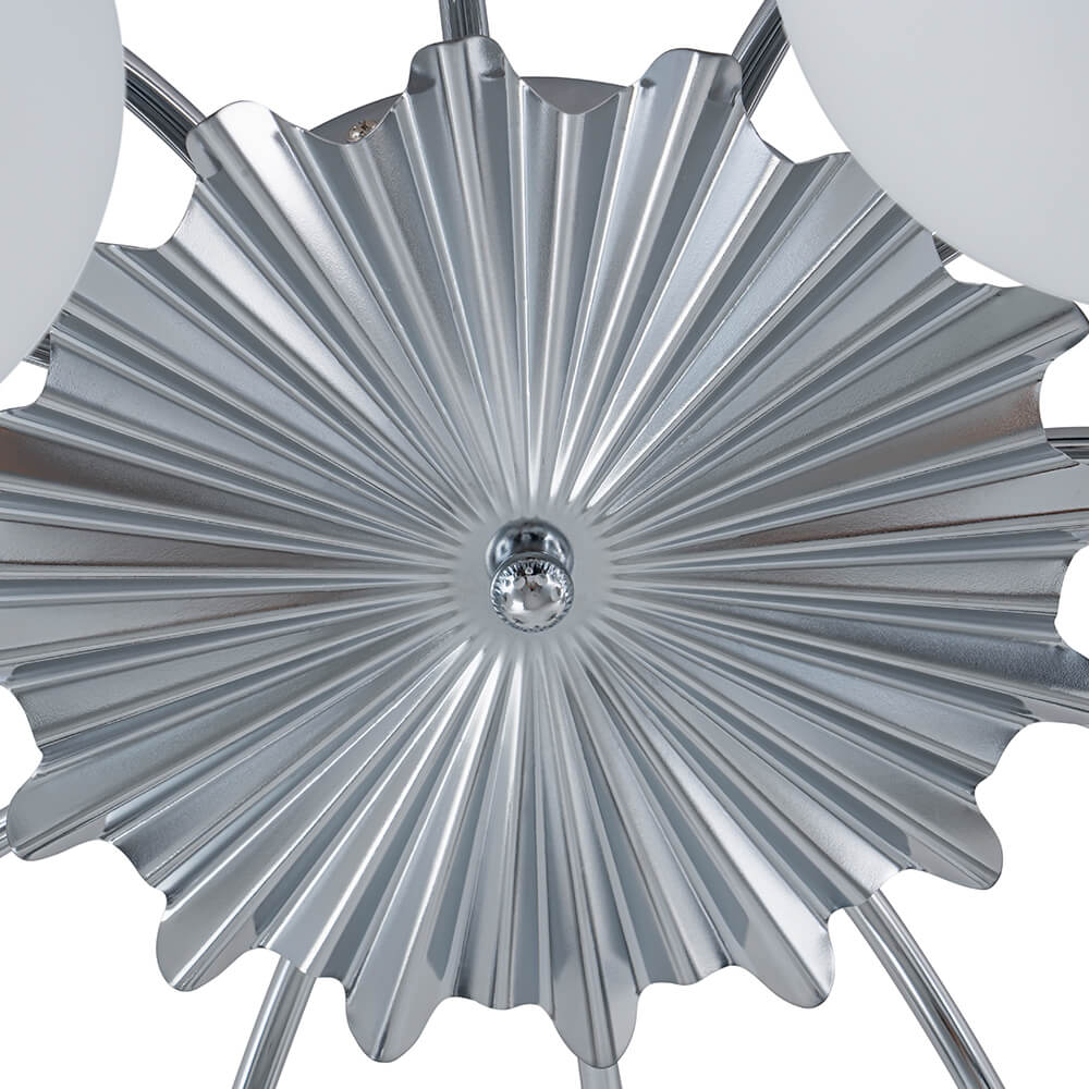 Modern 12 - Light Opal Glass Globe Chandelier - LightfixturesUAE