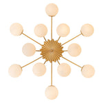 Modern 12 - Light Opal Glass Globe Chandelier - LightfixturesUAE