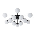 Modern 12 - Light Opal Glass Globe Chandelier - LightfixturesUAE