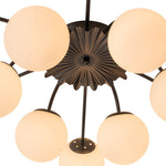 Modern 12 - Light Opal Glass Globe Chandelier - LightfixturesUAE