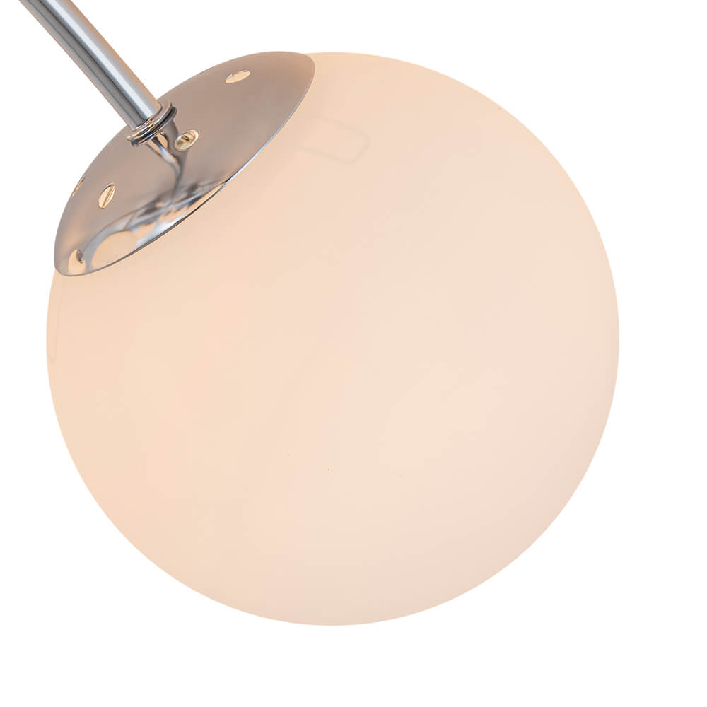 Modern 12 - Light Opal Glass Globe Chandelier - LightfixturesUAE