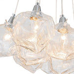 Modern 13 - Light Chrome Ice Cube Glass Chandelier - LightfixturesUAE