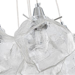 Modern 13 - Light Chrome Ice Cube Glass Chandelier - LightfixturesUAE