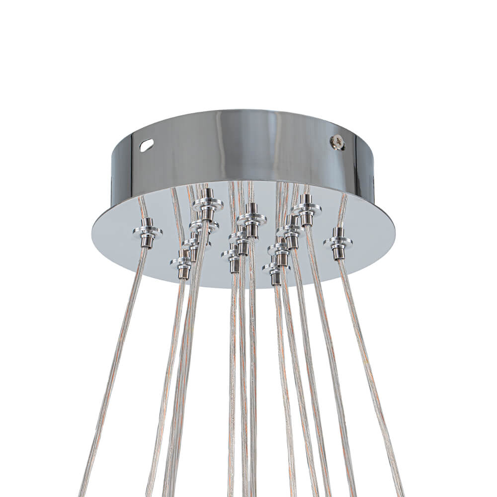 Modern 13 - Light Chrome Ice Cube Glass Chandelier - LightfixturesUAE
