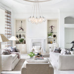 Modern 13 - Light Chrome Ice Cube Glass Chandelier - LightfixturesUAE