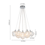 Modern 13 - Light Chrome Ice Cube Glass Chandelier - LightfixturesUAE