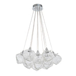 Modern 13 - Light Chrome Ice Cube Glass Chandelier - LightfixturesUAE