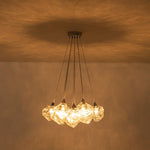 Modern 13 - Light Chrome Ice Cube Glass Chandelier - LightfixturesUAE