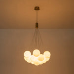 Modern 13 - Light Cluster Glass Bubble Chandelier - LightfixturesUAE
