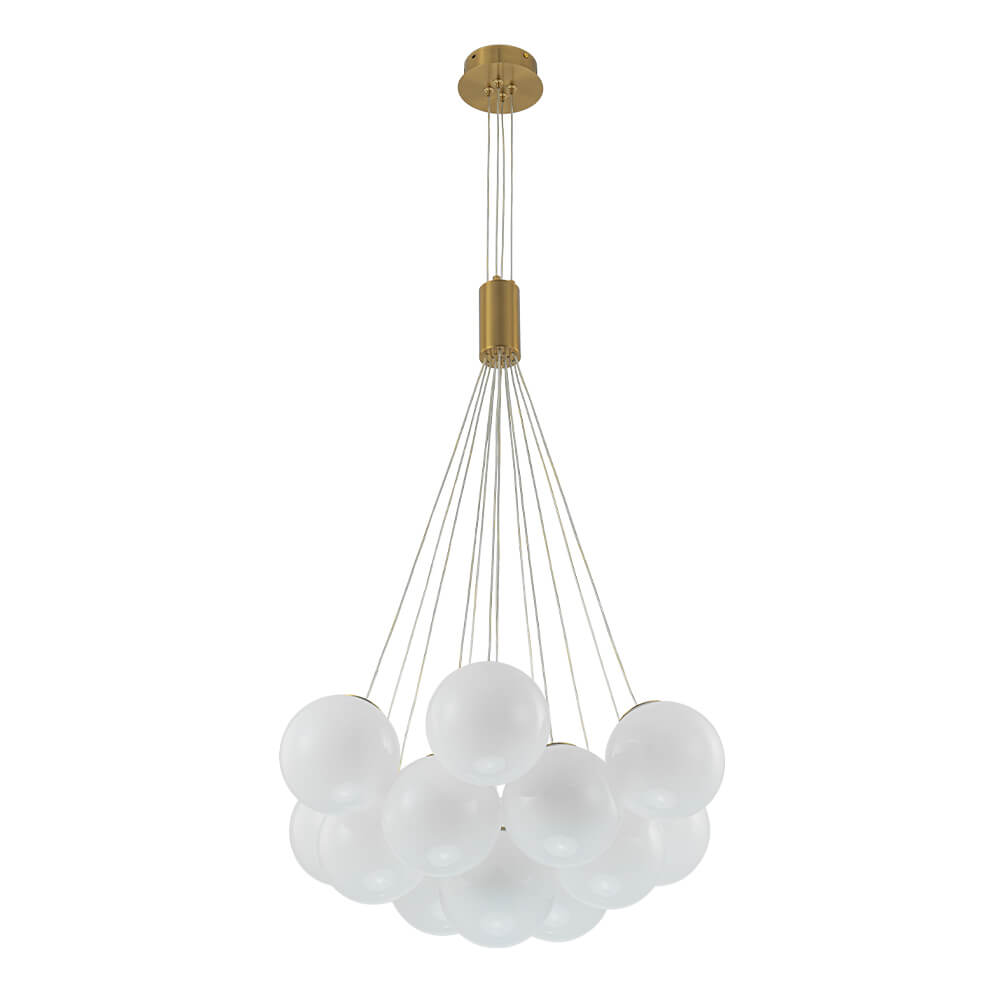 Modern 13 - Light Cluster Glass Bubble Chandelier - LightfixturesUAE