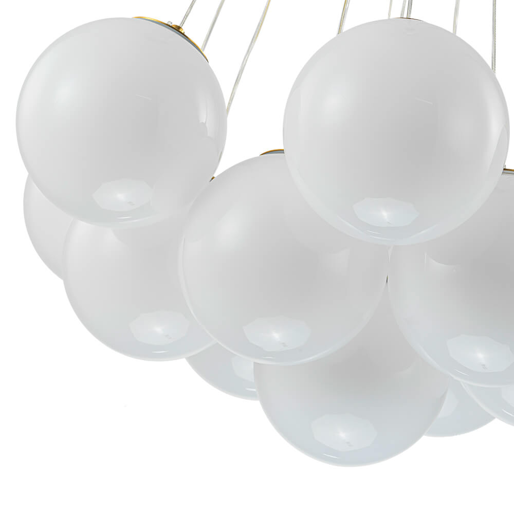 Modern 13 - Light Cluster Glass Bubble Chandelier - LightfixturesUAE