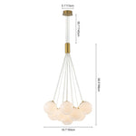 Modern 13 - Light Cluster Glass Bubble Chandelier - LightfixturesUAE
