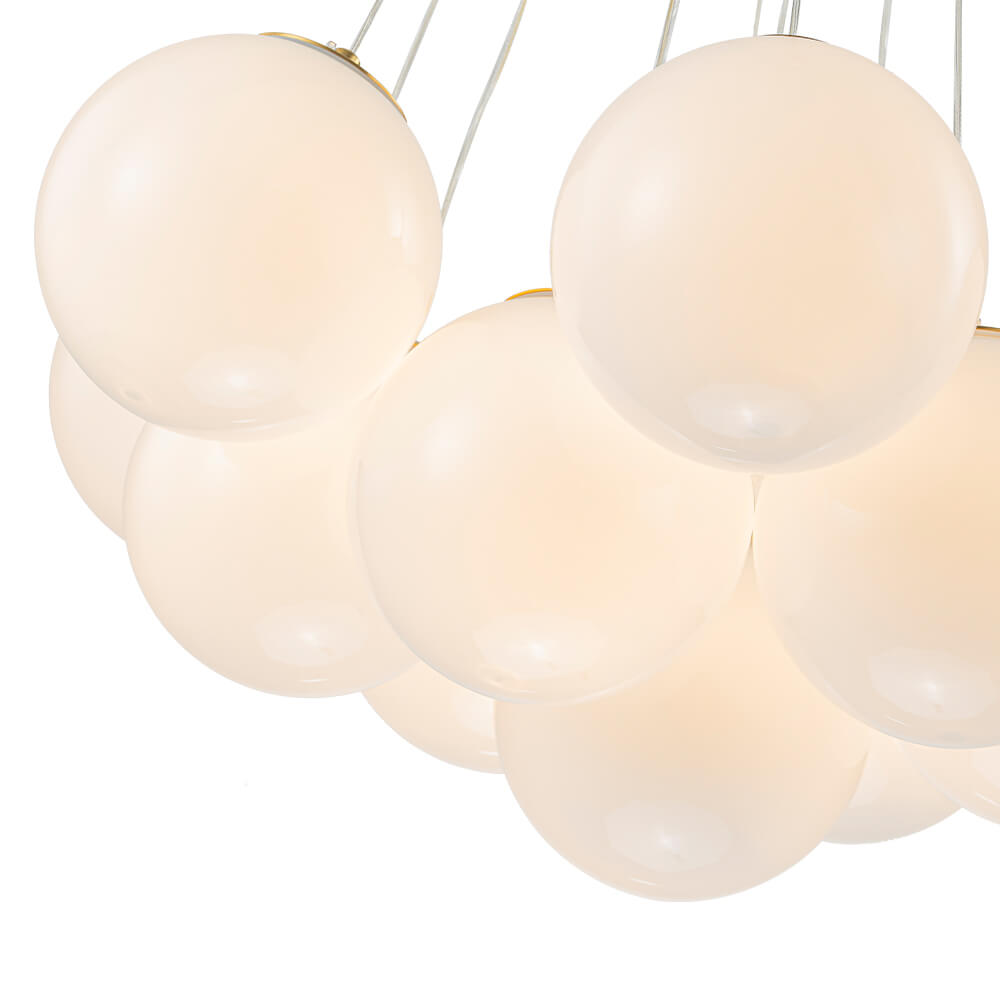 Modern 13 - Light Cluster Glass Bubble Chandelier - LightfixturesUAE