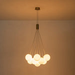Modern 13 - Light Cluster Glass Bubble Chandelier - LightfixturesUAE