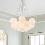 Modern 13 - Light Cluster Glass Bubble Chandelier - LightfixturesUAE