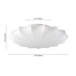 Modern 1/3 - Light Soft White Silk Flush Mount Ceiling Lamp - LightfixturesUAE