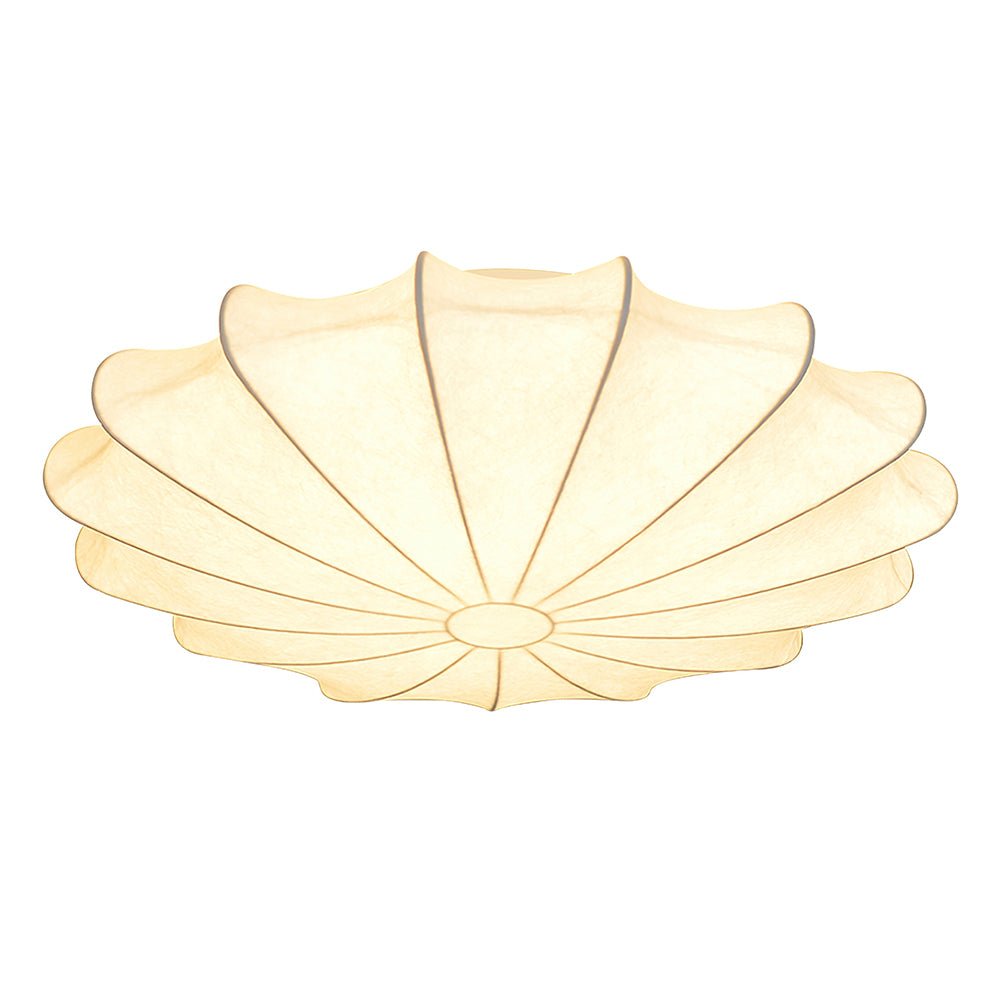 Modern 1/3 - Light Soft White Silk Flush Mount Ceiling Lamp - LightfixturesUAE