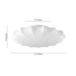 Modern 1/3 - Light Soft White Silk Flush Mount Ceiling Lamp - LightfixturesUAE