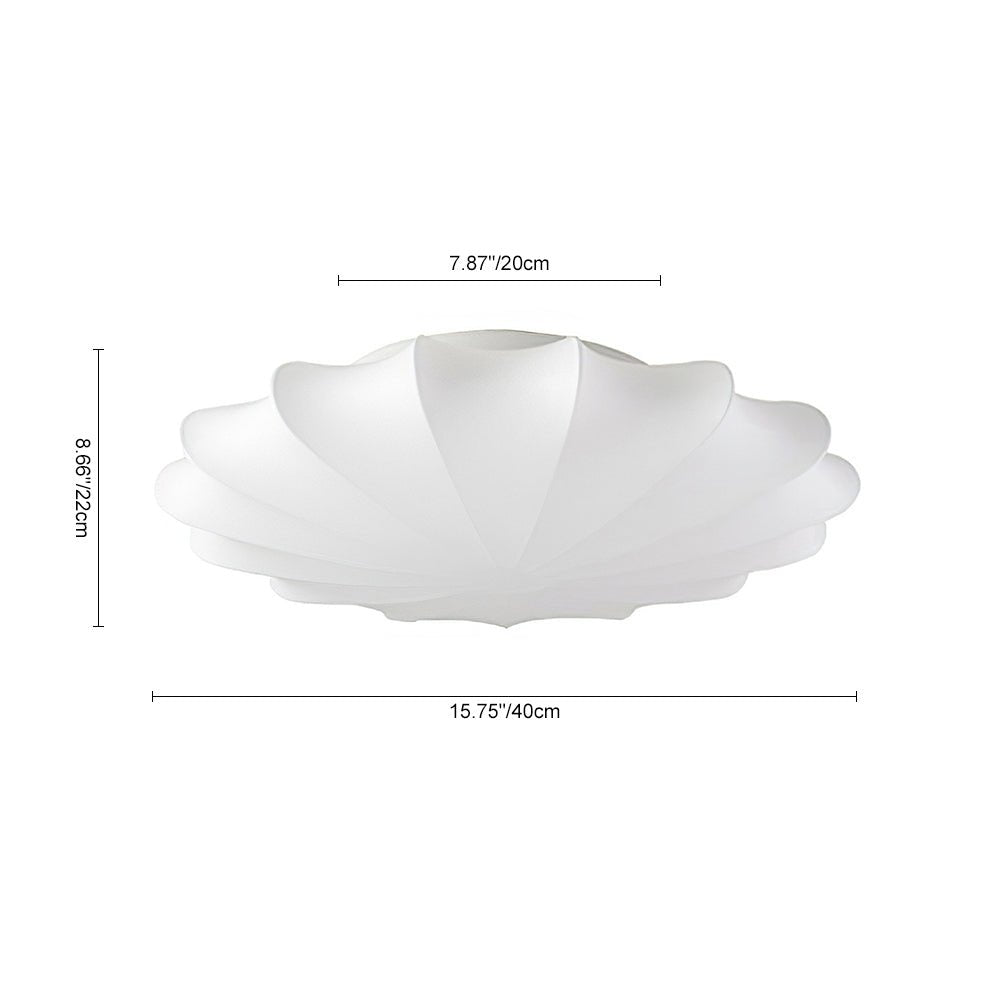 Modern 1/3 - Light Soft White Silk Flush Mount Ceiling Lamp - LightfixturesUAE