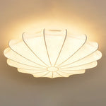 Modern 1/3 - Light Soft White Silk Flush Mount Ceiling Lamp - LightfixturesUAE