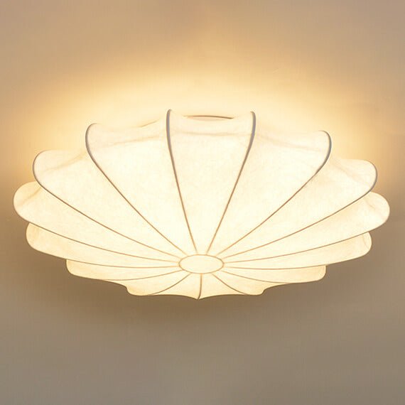 Modern 1/3 - Light Soft White Silk Flush Mount Ceiling Lamp - LightfixturesUAE