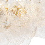 Modern 15 - Light Cluster Water Ripple Glass Bubble Chandelier - LightfixturesUAE