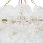 Modern 15 - Light Cluster Water Ripple Glass Bubble Chandelier - LightfixturesUAE