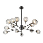 Modern 15 - Light Smoked Gradient Glass Globe Chandelier - LightfixturesUAE