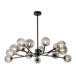 Modern 15 - Light Smoked Gradient Glass Globe Chandelier - LightfixturesUAE