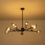 Modern 15 - Light Smoked Gradient Glass Globe Chandelier - LightfixturesUAE