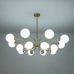 Modern 16 - Light Glass Globe Sputnik Chandelier - LightfixturesUAE