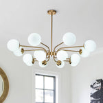 Modern 16 - Light Glass Globe Sputnik Chandelier - LightfixturesUAE