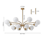 Modern 16 - Light Glass Globe Sputnik Chandelier - LightfixturesUAE