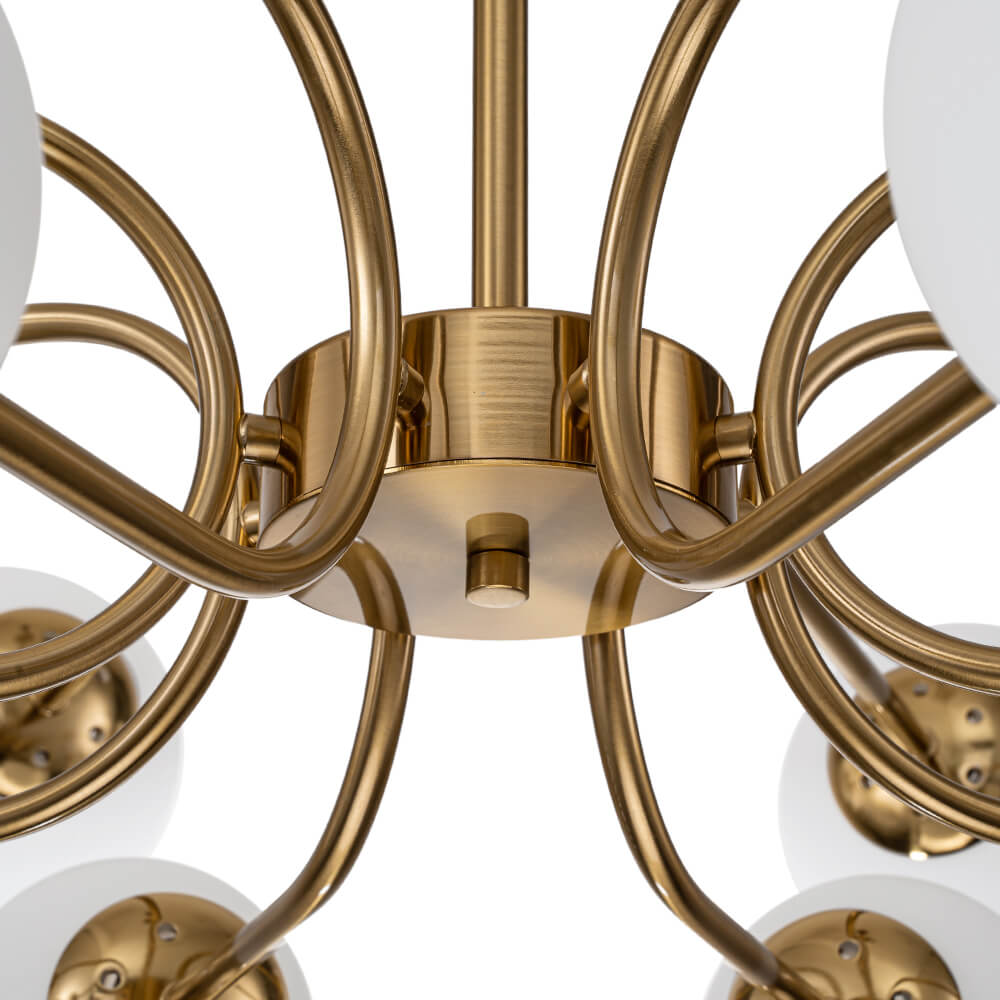 Modern 16 - Light Glass Globe Sputnik Chandelier - LightfixturesUAE