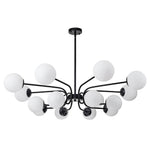 Modern 16 - Light Glass Globe Sputnik Chandelier - LightfixturesUAE