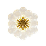 Modern 18 - Light Clear Stripe Glass Bubble Cluster Chandelier - LightfixturesUAE