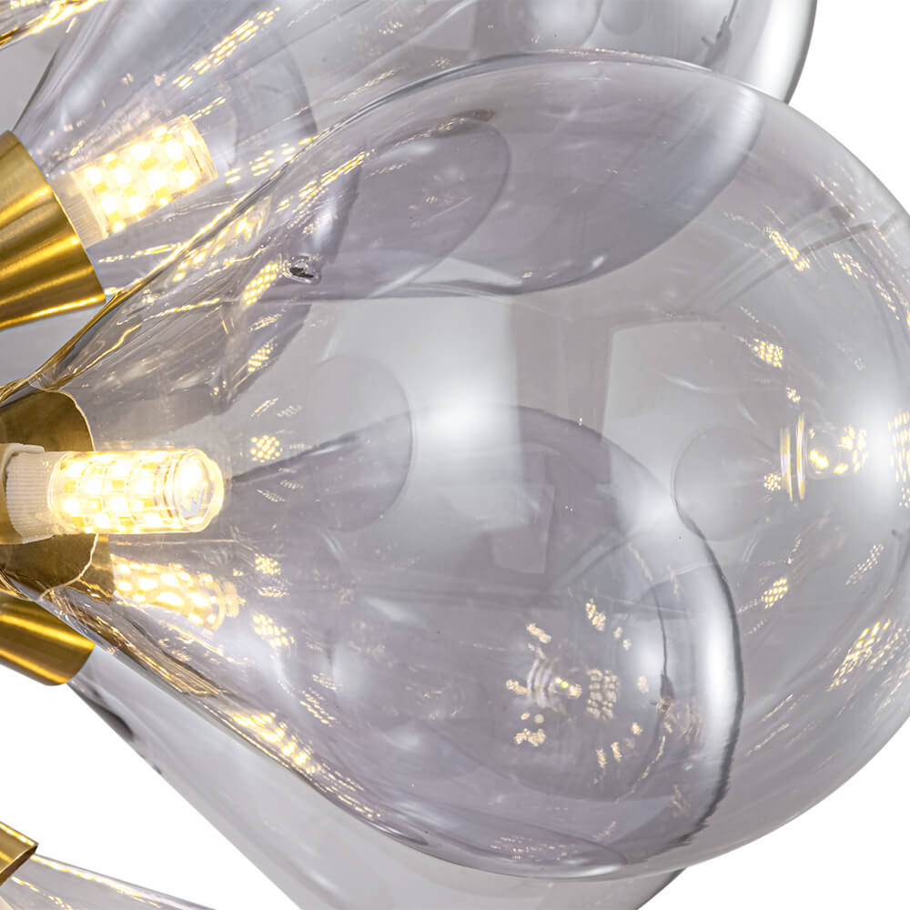 Modern 18 - Light Glass Bubble Cluster Chandelier - LightfixturesUAE