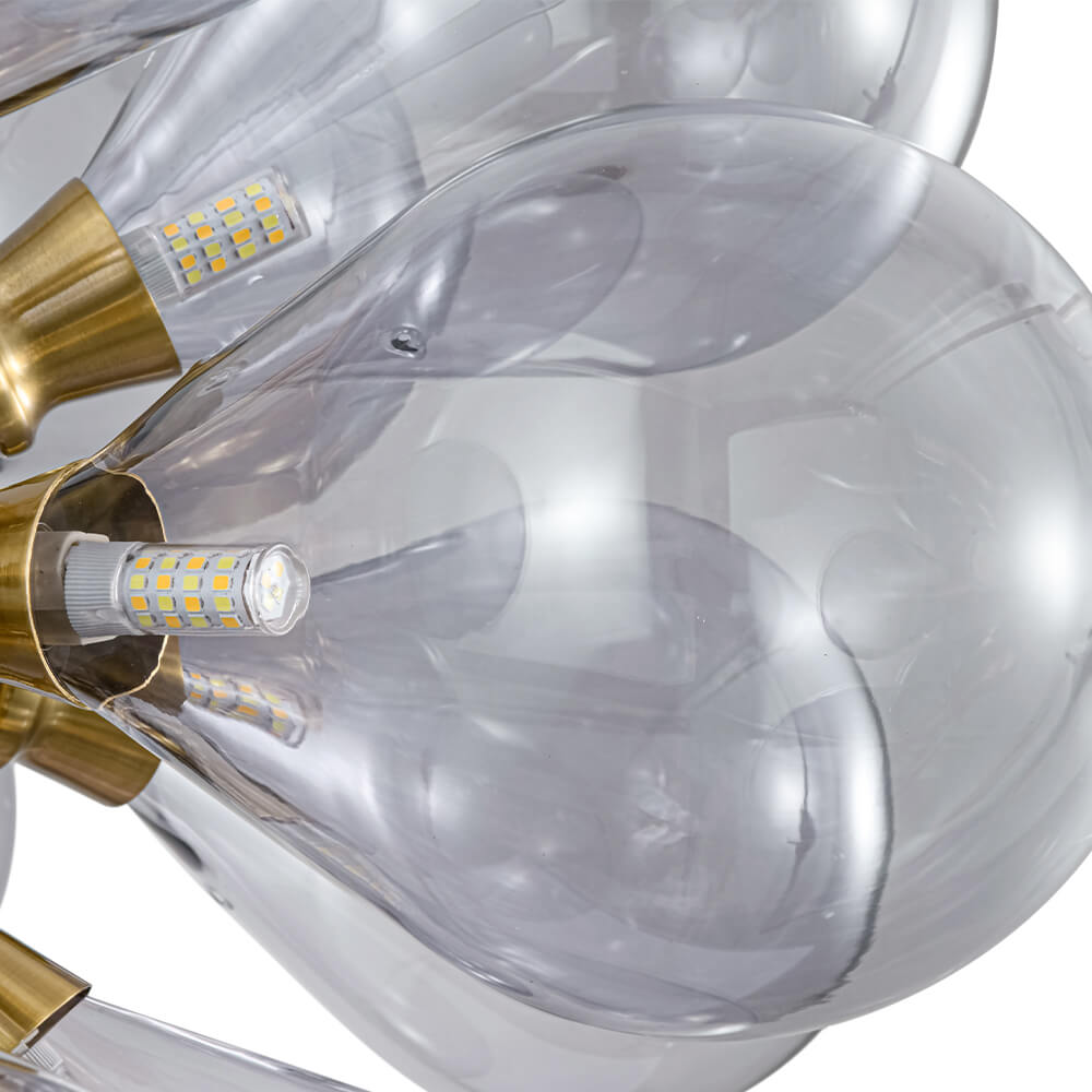 Modern 18 - Light Glass Bubble Cluster Chandelier - LightfixturesUAE