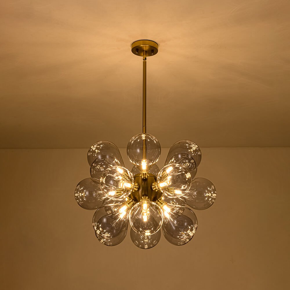 Modern 18 - Light Glass Bubble Cluster Chandelier - LightfixturesUAE