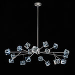 Modern 18 - Light Linear Sputnik Cluster Cube Crystal Chandelier - LightfixturesUAE