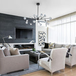 Modern 18 - Light Linear Sputnik Cluster Cube Crystal Chandelier - LightfixturesUAE