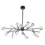 Modern 18 - Light Linear Sputnik Cluster Cube Crystal Chandelier - LightfixturesUAE