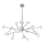 Modern 18 - Light Linear Sputnik Cluster Cube Crystal Chandelier - LightfixturesUAE